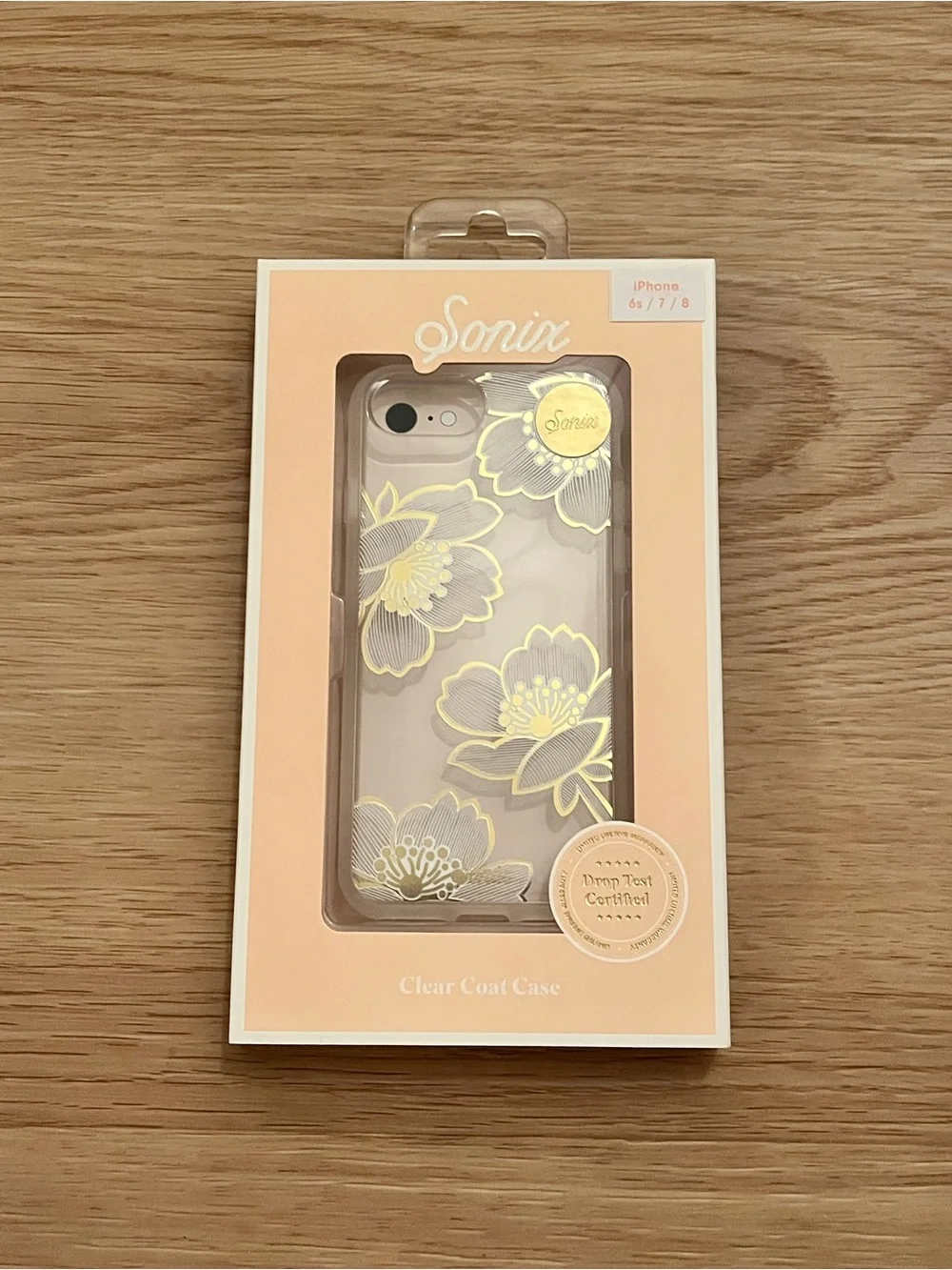 Sonix Clear Coat iPhone Case with Gold Floral Accent